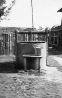 A well with a winch