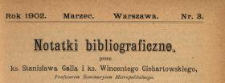 Notatki Bibliograficzne 1902 N.3