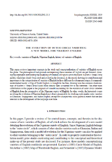 The evolution of outer circle varieties: a new model for Nigerian English