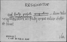Kartoteka Słownika Łaciny Średniowiecznej; resignator - restitutorius