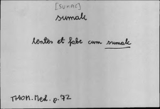 Kartoteka Słownika Łaciny Średniowiecznej; sumac - supellex