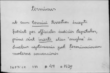Kartoteka Słownika Łaciny Średniowiecznej; terminus