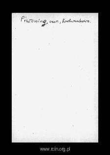 Piwonino. Files of Czersk district in the Middle Ages. Files of Historico-Geographical Dictionary of Masovia in the Middle Ages