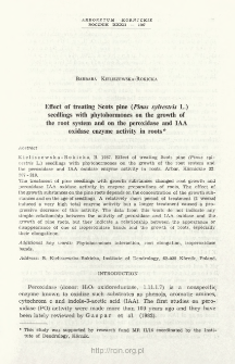Effect of treating Scots pine (Pinus sylvestris L.) seedlings with phytohormones on the growth of the root system and on the peroxidase and IAA oxidase enzyme activity in roots