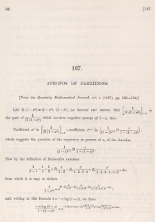 Apropos of partitions