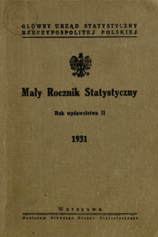 Mały Rocznik Statystyczny R. 2 (1931)