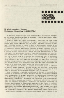 II Międzynarodowy Kongres Ekologiczny (Jerozolima, 10-16 IX 1978 r.)