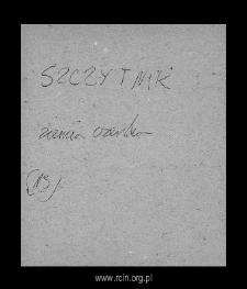Szczytnik. Files of Czersk district in the Middle Ages. Files of Historico-Geographical Dictionary of Masovia in the Middle Ages