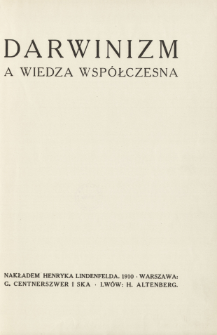Darwinizm a wiedza wsp&oacute;łczesna