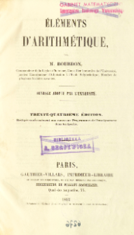 &Eacute;l&eacute;ments d'arithm&eacute;tique
