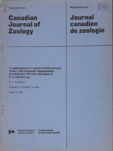 A supplemental key to species of Helicotylenchus Steiner, 1945 (Nematoda: Hoplolaimidae) described since 1972 and a description of H. oscephalus n.sp.