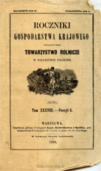 Roczniki Gospodarstwa Krajowego T. 38 z. 2 (1860)