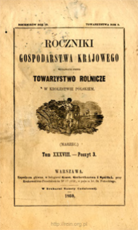 Roczniki Gospodarstwa Krajowego T. 38 z. 3 (1860)