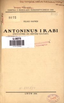 Antoninus i rabi : (przyczynek do historji kultury)