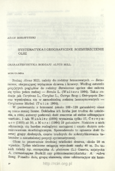 Systematics and geographic distribution of alders