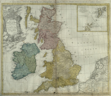 Magna Britannia complectens Angliae, Scotiae et Hyberniae Regn. in suas Prov. et Comitat = A General Map of Great Britain and Ireland with Part of Holland, Flanders, France & Agreable to modern History