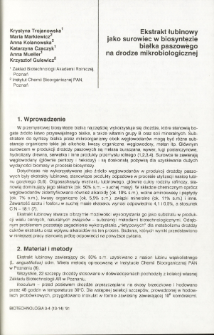 Lupin extract as a medium for microbiological production of fodder protein