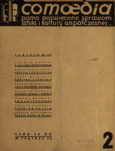 Comoedia : pismo poświęcone sprawom sztuki i kultury współczesnej wydawane przy współpracy Teatru na Pohulance 1938 N.2