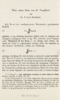 &Uuml;ber einen Satz von O. Toeplitz