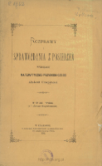 Rozprawy i Sprawozdania z Posiedzeń Wydziału Matematyczno-Przyrodniczego Akademii Umiejetności, Tom 8