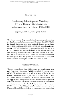 Collecting, Cleaning, and Matching Electoral Data on Candidates and Parliamentarians in Poland, 1985–2011