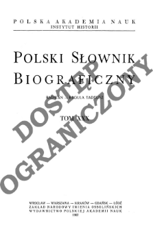 Polski słownik biograficzny T. 30 (1987), Radwan - Reguła Tadeusz, Część wstępna