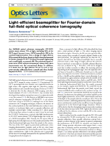 Light-efficient beamsplitter for Fourier-domain full-field optical coherence tomography