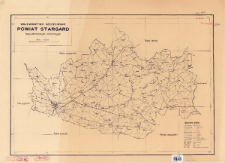 Województwo szczecińskie, powiat Stargard : mapa administracyjna i komunikacyjna skala 1:100 000