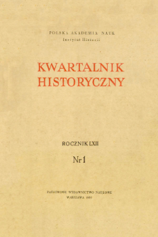 Kwartalnik Historyczny R. 62 nr 1 (1955), Title pages, Contents