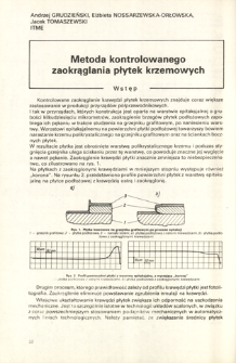 Metoda kontrolowanego zaokrąglania płytek krzemowych = The method of the controllable silicon wafer edge rounding