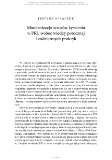 Modernizacja wzor&oacute;w żywienia w&nbsp;PRL wobec wiedzy potocznej i&nbsp;codziennych praktyk