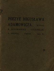 Poezye Bogusława Adamowicza