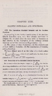 Elliptic integrals and functions.