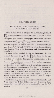 Elliptic integrals. The Weierstrassian forms.