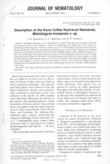 Description of the Kona coffee root-knot nematode, Meloidogyne konaensis n. sp.