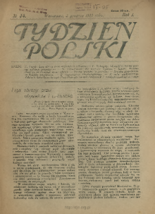 Tydzień Polski : tygodnik polityczno-społeczny : wychodzi w sobotę 1920 N.34
