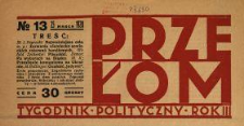 Przełom : tygodnik polityczno-społeczny 1928 N.13