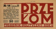 Przełom : tygodnik polityczno-społeczny 1928 N.14