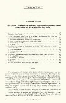Physiological and biochemical basis for the resistance of poplar hybrids to the fungus Dothichiza populea Sacc. et Br.