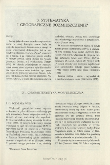 Systematics and geographical distribution