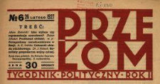 Przełom : tygodnik polityczno-społeczny 1927 N.6