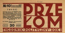 Przełom : tygodnik polityczno-społeczny 1927 N.10