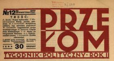 Przełom : tygodnik polityczno-społeczny 1927 N.12
