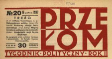 Przełom : tygodnik polityczno-społeczny 1927 N.20