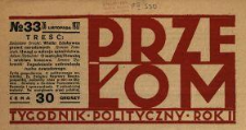 Przełom : tygodnik polityczno-społeczny 1927 N.33