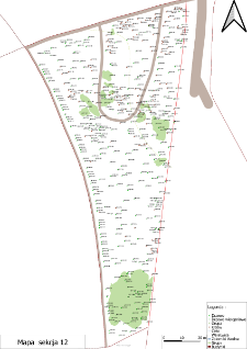Map of the K&oacute;rnik Arboretum - section 12