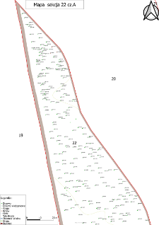 Map of the K&oacute;rnik Arboretum - section 22