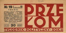 Przełom : tygodnik polityczno-społeczny 1928 N.19