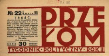 Przełom : tygodnik polityczno-społeczny 1928 N.22