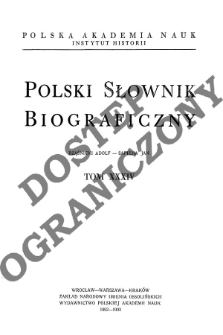 Polski słownik biograficzny T. 34 (1992-1993), Rząśnicki Adolf - Sapieha Jan, Część wstępna